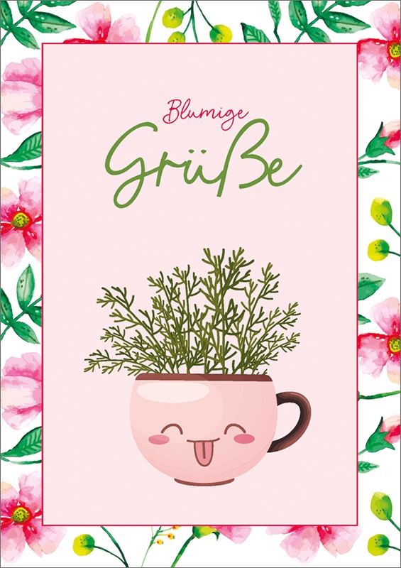 Baumfreie Grüße Grußkarten-Set – 8 Verschiedene Blumenmuster, 12,7 X 17,8 Cm, Mit Umschlägen, Aus Recyceltem Papier